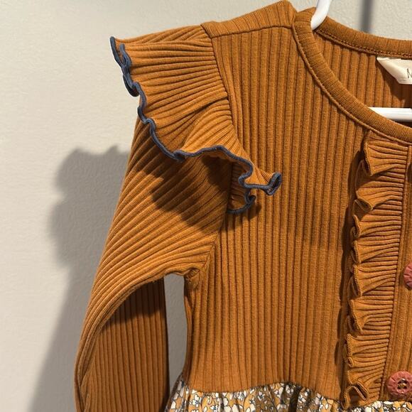 Matilda Jane size 4 Clio Ruffle Ribbed Dress NWOT - Picture 4 of 11